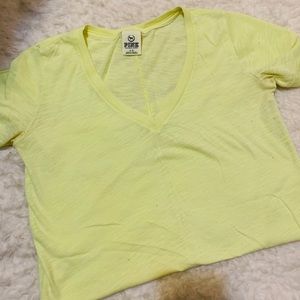 PINK neon yellow tee